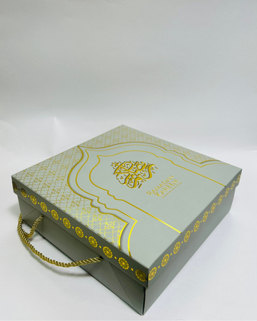 12Pcs Premium Decorative Gift Box with Rope Handle (24×24×9 cm)