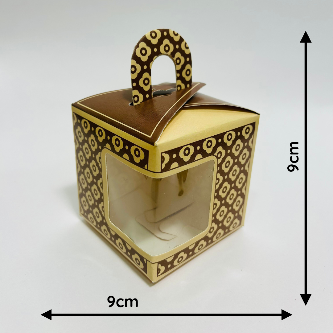 50 Pcs Elegant Window Cube Box – 9×9×9 cm