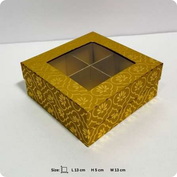 50 Pcs 4 Cavity Window Laddu Box