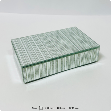 Premium Striped Mirror Glass Gift Box