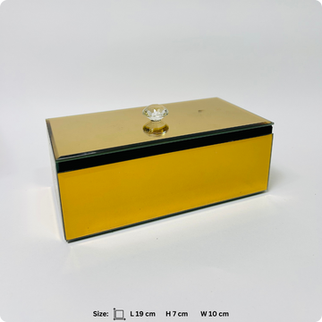 Luxury Mirror Glass Gift Box with Crystal Knob