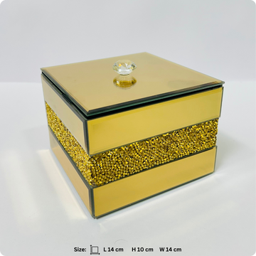 Crystal Accent Mirror Glass Gift Box