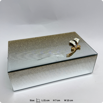 Premium Floral Mirror Glass Gift Box