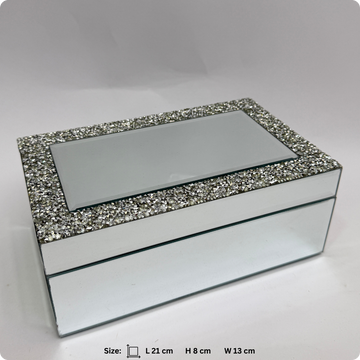 Premium Crystal Border Mirror Glass Gift Box