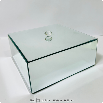 Crystal Mirror Glass Hamper Box