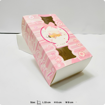 50 Pcs Baby Boy & Girl Printed Laddu Gift Box with Window