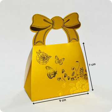 50 Pcs Luxury Golden Bow Nikah Favor Box