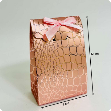 50 Pcs Luxury Textured Foil Nikah Gift Boxes with Ribbon