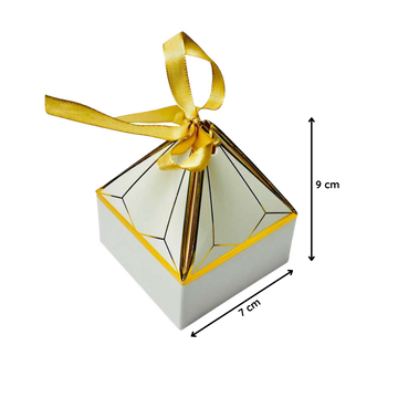 50 Pcs Royal Diamond Cut Nikah Favor Box