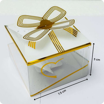 50 Pcs Ribbon Square Nikah Box - PVC