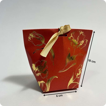 50 Pcs Floral Ribbon Nikah Favor Box