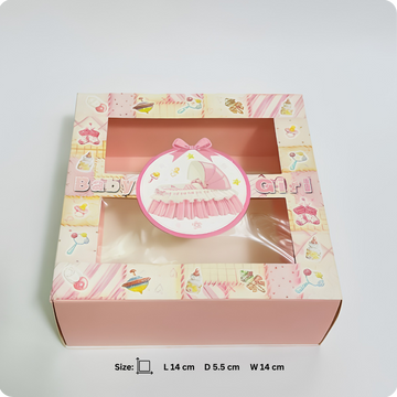50 Pcs Baby Boy & Baby Girl Window Sweet Box