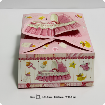 50 Pcs Baby Girl 2 Laddu Favour Box