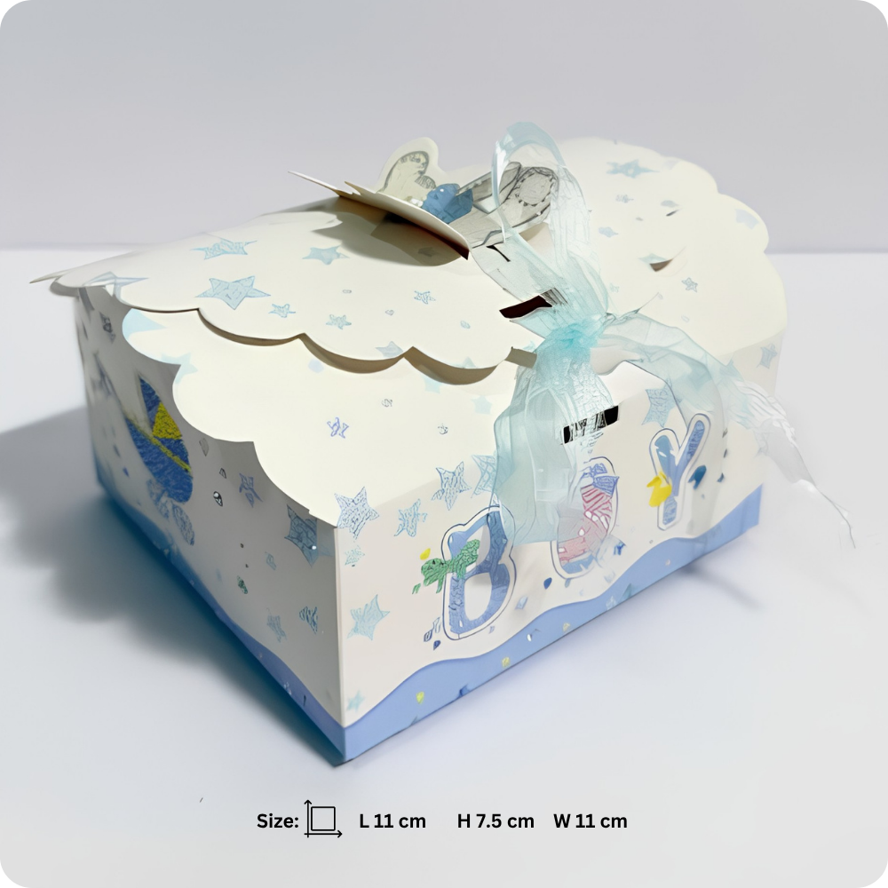 50 Pcs Baby Boy & Baby Girl 2 Laddu Favour Box