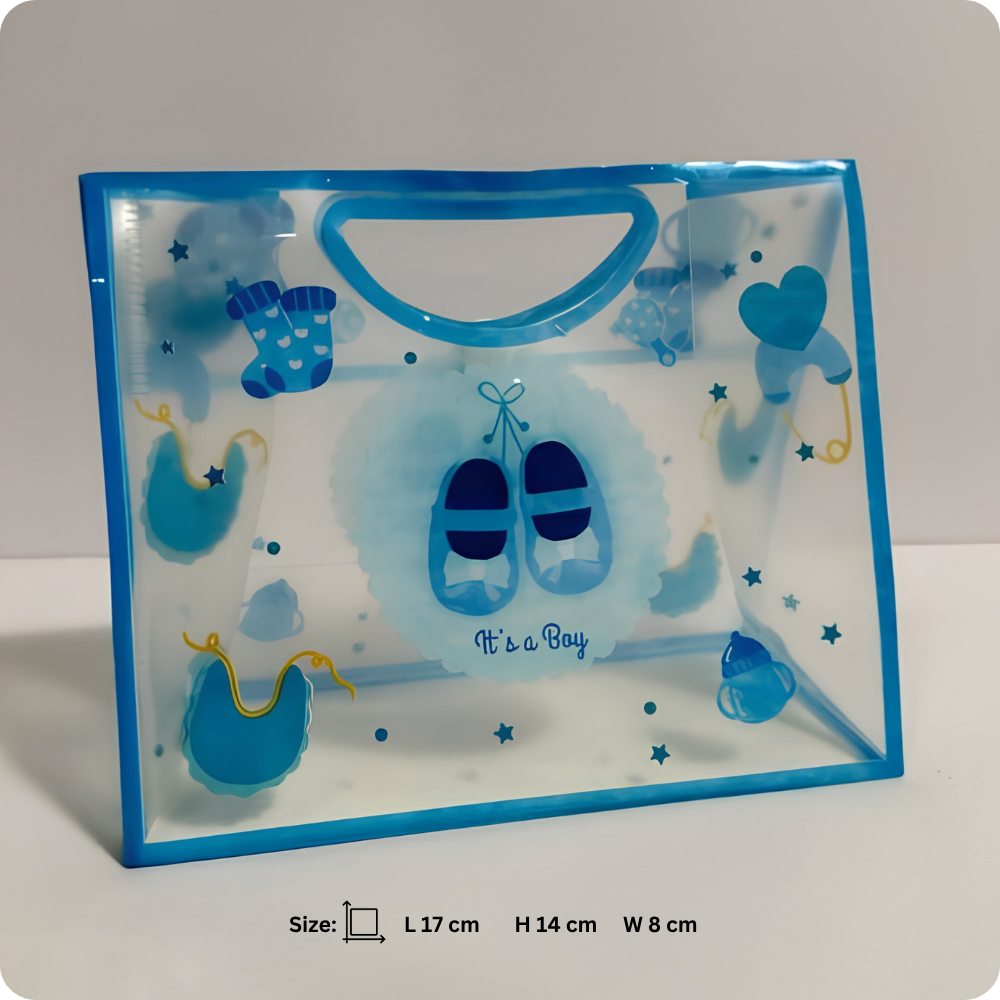50 Pcs Baby Boy & Baby Girl Transparent 2 Laddu Bag