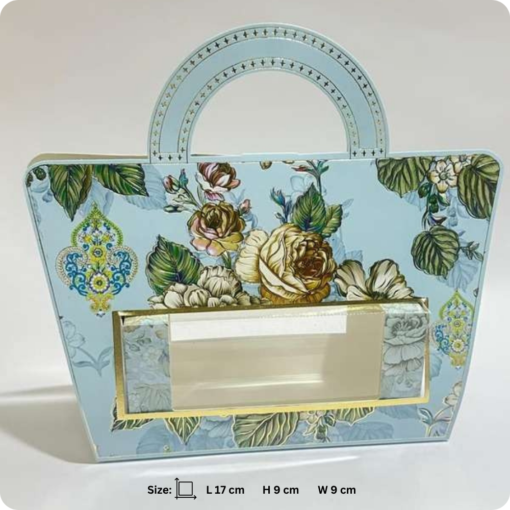 50 Pcs Floral Handbag Style 2 Laddu Box