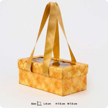 50 Pcs Premium Ribbon Handle Laddu Gift Box with Window