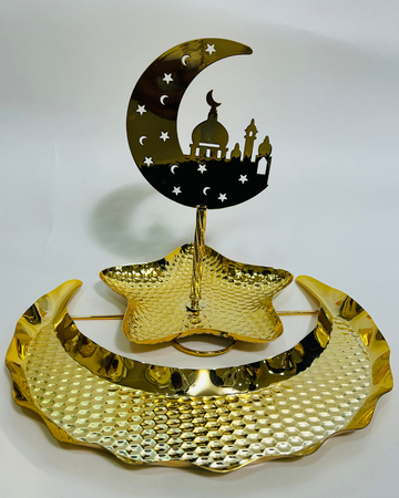 Ramadan Crescent Star Serving Tray