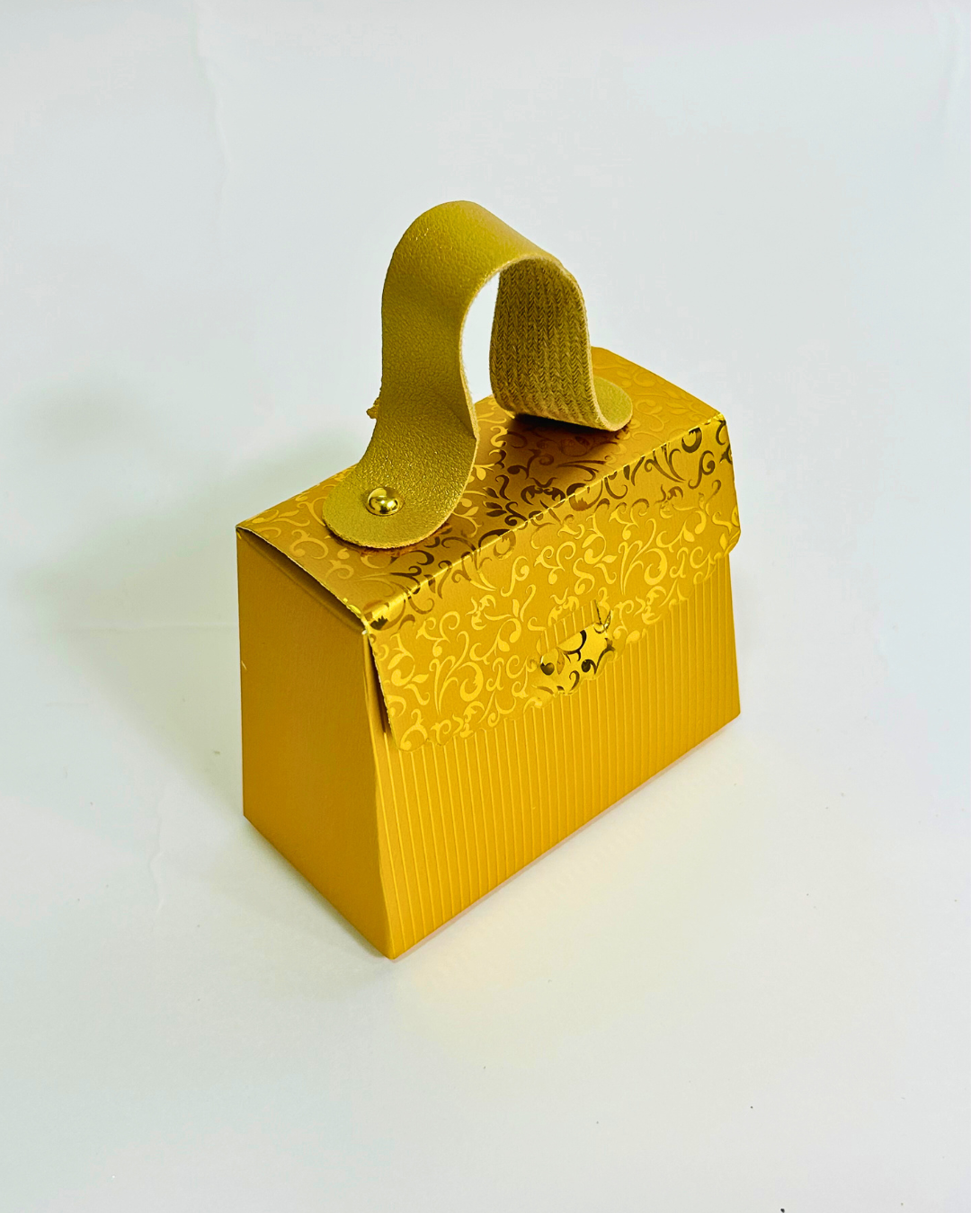 50 Pcs Golden Floral Mini Handle Box for Nikah & Chocolate Packing