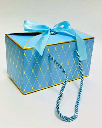 50 Pcs Luxury Blue Hamper Box with Ribbon & Handle