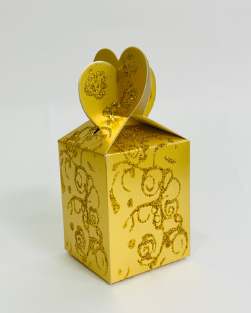 50 Pcs Heart Lock Favor Box for Nikah Return Gifts