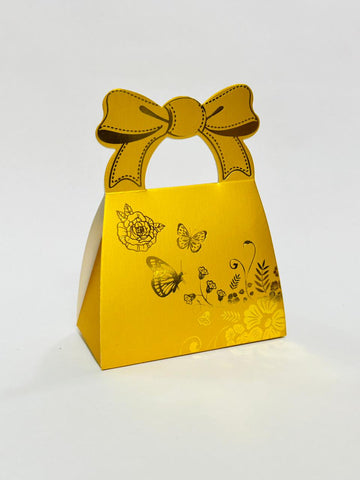 50 Pcs Luxury Golden Bow Nikah Favor Box