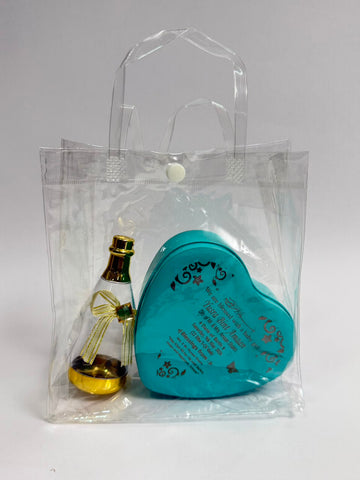 10 Pcs Clear PVC Gift Bag with Handles